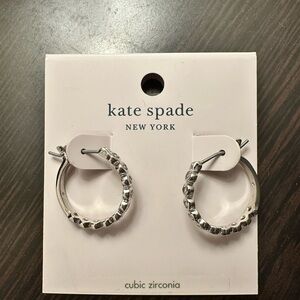 Kate Spade Silver Cubic Zirconia Hoops